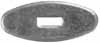 Oval Knife Guard #4, 5/8" wide by 1-1/2" long, 5/64" thick, small rectangular slot 1/8" wide by 3/8" long, nickel silver